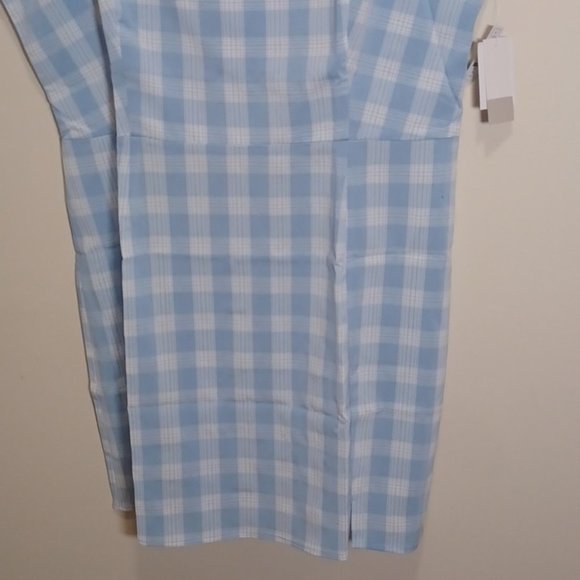 BP. Sleeveless Minidress Blue/White  plaid dress - Picture 5 of 10